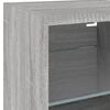 vidaXL 7 Piece TV Wall Units with LED Grey Sonoma Engineered Wood