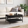 vidaXL Coffee Table with Infinity LED Black 70x50x38 cm