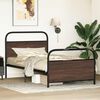 vidaXL Bed Frame Without Mattress 100x200 cm Brown Oak Engineered Wood