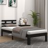 vidaXL Bed Frame without Mattress Black Solid Wood 90x200 cm