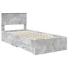 vidaXL Bed Frame Concrete Grey 100 x 200 cm Engineered Wood