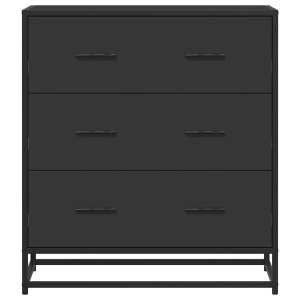 vidaXL Sideboard Black 68x35x76 cm Engineered Wood and Metal