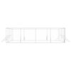 vidaXL Outdoor Dog Kennel Silver 8x8x2 m Galvanised Steel