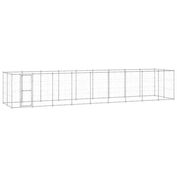 vidaXL Outdoor Dog Kennel Galvanised Steel 21.78 m&sup2;
