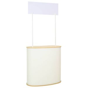vidaXL Trade Show Counter Light Brown and White 90 x 48 x 200 cm