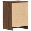 vidaXL Bedside Cabinet Brown Oak 38x35x56 cm Engineered Wood