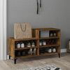 vidaXL Shoe Cabinet Smoked Oak 102x36x60 cm Engineered Wood