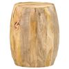 vidaXL Drum Stool | Brown with golden streaks | Solid mango wood | Medium