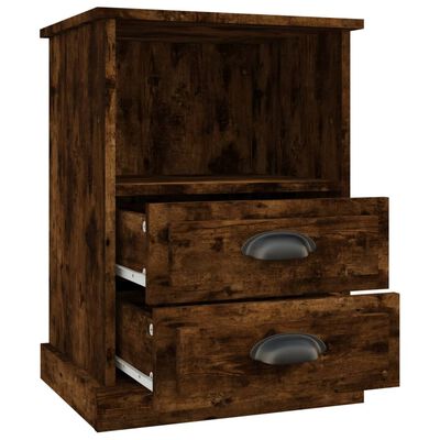 vidaXL Bedside Cabinets 2 pcs Smoked Oak 43x36x60 cm