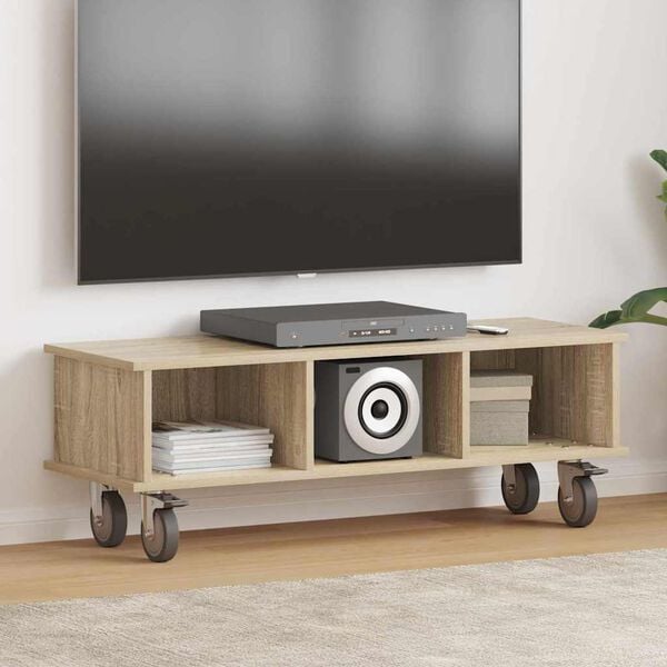 vidaXL TV Stand Sonoma Oak 100 x 35 x 35 cm Engineered Wood