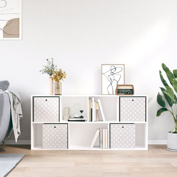 vidaXL Foldable Storage Boxes 4 pcs Cream 32x32x32 cm Non-woven Fabric