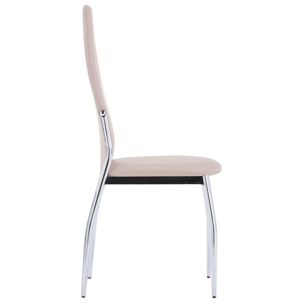 vidaXL Dining Chairs 4 pcs Cappuccino Faux Leather