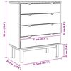 vidaXL Drawer Cabinet OTTA 76.5x39.5x90cm Solid Wood Pine
