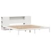 vidaXL Bookcase Bed without Mattress White 200x200 cm Solid Wood Pine