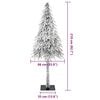 vidaXL Artificial Christmas Tree with Stand White 86 x 86 x 210 cm