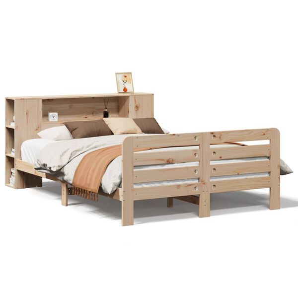 vidaXL Bed Frame without Mattress 120x190 cm Small Double Solid Wood Pine