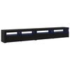 vidaXL TV Cabinet Set 3 pcs Black Oak 270 x 35 x 40 cm Engineered Wood