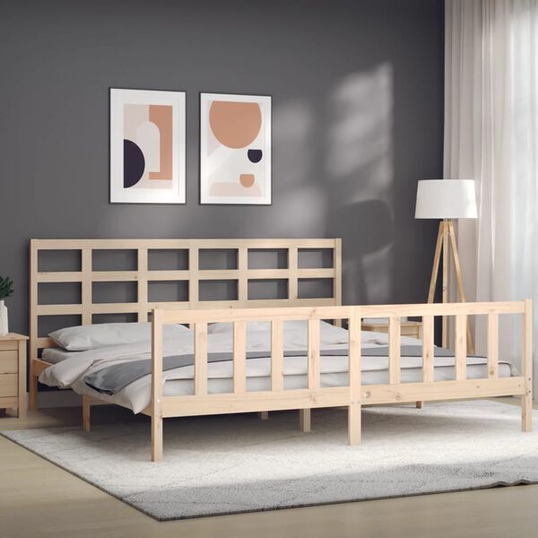 vidaXL Bed Frame without Mattress 200x200 cm Solid Wood Pine