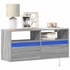 vidaXL TV Wall Cabinet with LED Lights Grey Sonoma 100x31x45 cm