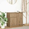 vidaXL Sideboard with Drawer Artisan Oak 71x35x65 cm Engineered Wood