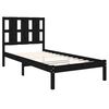 vidaXL Bed Frame without Mattress Black 75x190 cm Small Single Solid Wood