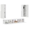 vidaXL TV Cabinet Set 3 pcs High Gloss White Engineered Wood