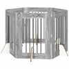 vidaXL Dog Gate with Stands 6 pcs Grey Sonoma 60 x 80 cm