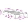 vidaXL Bed Frame Brown 90 x 210 cm Solid Pine Wood