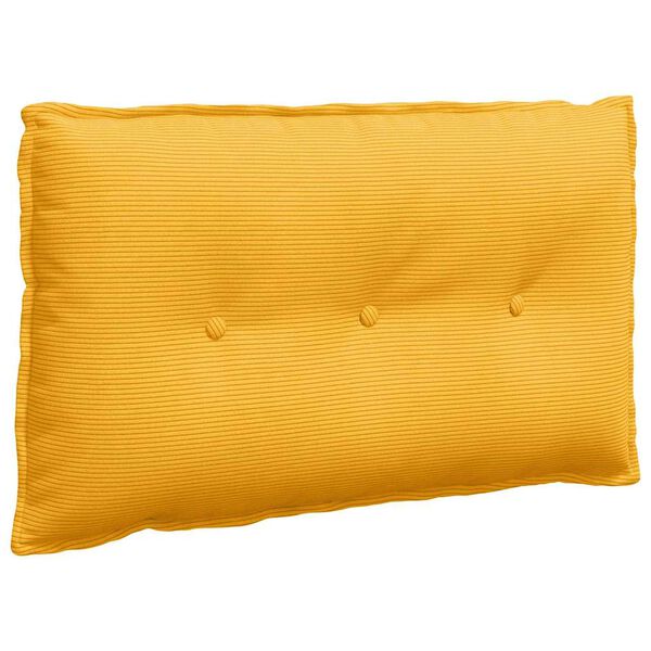 vidaXL Back Pillow Light Yellow 80 x 50 cm Corduroy Fabric