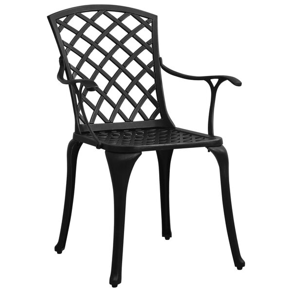 vidaXL Garden Chairs 6 pcs Cast Aluminium Black