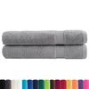 vidaXL Premium Towels "SOLUND" 2 pcs Grey 100x200 cm 600 gsm