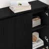 vidaXL Side Cabinet Black Oak 96.5 x 30 x 75 cm Engineered Wood