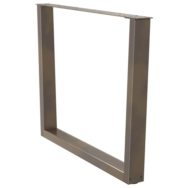 vidaXL Dining Table Legs V-Shape 3 pcs Natural Steel 100x(72-73.3) cm Steel