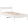 vidaXL Bookcase Bed without Mattress White 75x190 cm Small Single Solid Wood Pine