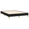 vidaXL Bed Frame without Mattress Black 135x190 cm Double Double Fabric