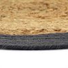 vidaXL Placemats 6 pcs Natural and Anthracite 38 cm Jute and Cotton