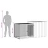 vidaXL Rabbit Cage Grey 200x91x100 cm Galvanised Steel