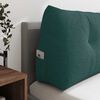 vidaXL Back Pillow Dark Green 120 x 24 x 50 cm Fabric