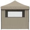 vidaXL Party Tent Folding Taupe 292 x 440 x 315 cm Oxford Fabric