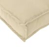 vidaXL Pallet Cushion for suitable for Seat / Backrest with Pillow Beige