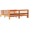 vidaXL Bed Frame with Headboard without Mattress Wax Brown 180x200 cm Super King