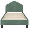 vidaXL Children's Bed Frame with Headboard Sea Green 80 x 160 cm