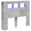 vidaXL LED Headboard Concrete Grey 120x18,5x103,5 cm Engineered Wood