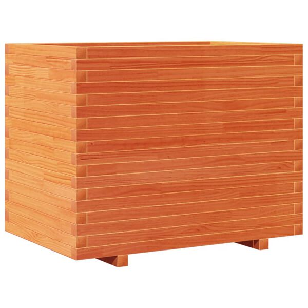 vidaXL Garden Planter Wax Brown 90x60x72 cm Solid Wood Pine