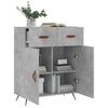 vidaXL Sideboard Concrete Grey 69.5x34x90 cm Engineered Wood