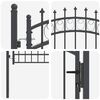 vidaXL Fence Gate with Spikes Grey 200 x 100 cm Powder-coated steel