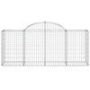 vidaXL Arched Gabion Baskets 6 pcs 200x50x80/100 cm Galvanised Iron