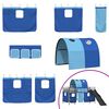 vidaXL Kids'Loft Bed Frame Black and Blue 99.5 x 200 cm Metal