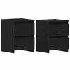 vidaXL Bedside Cabinet 2 pcs Black Oak 30 x 30 x 40 cm Engineered Wood