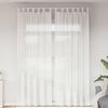 vidaXL Voile Curtains with Loops 2 pcs White 140x260 cm